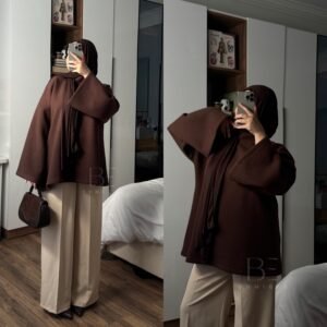 Pull oversize marron nègre