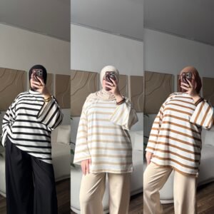 Striped T-shirt oversize